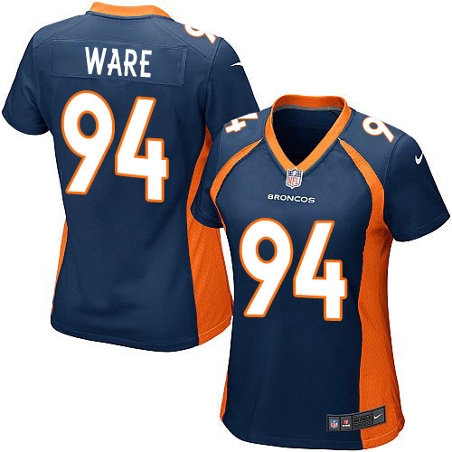 Women's Elite DeMarcus Ware Nike Jersey Navy Blue Alternate - #94 NFL Denver Broncos